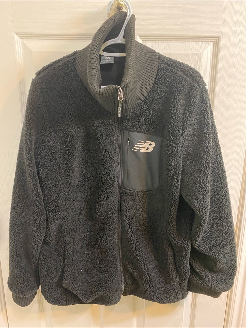 New Balance Men’s Full Zip Black Fleece Jacket Size XL Fall Outdoor Like New